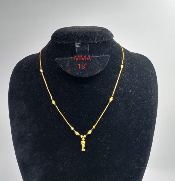 Premium quality One gram gold plated 18” Latest karimani chain