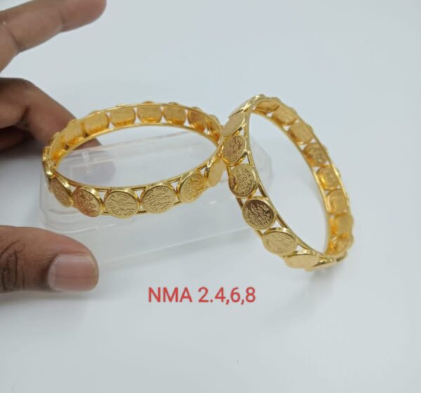 One gram gold traditional Laxmi Coin bangles - Image 2
