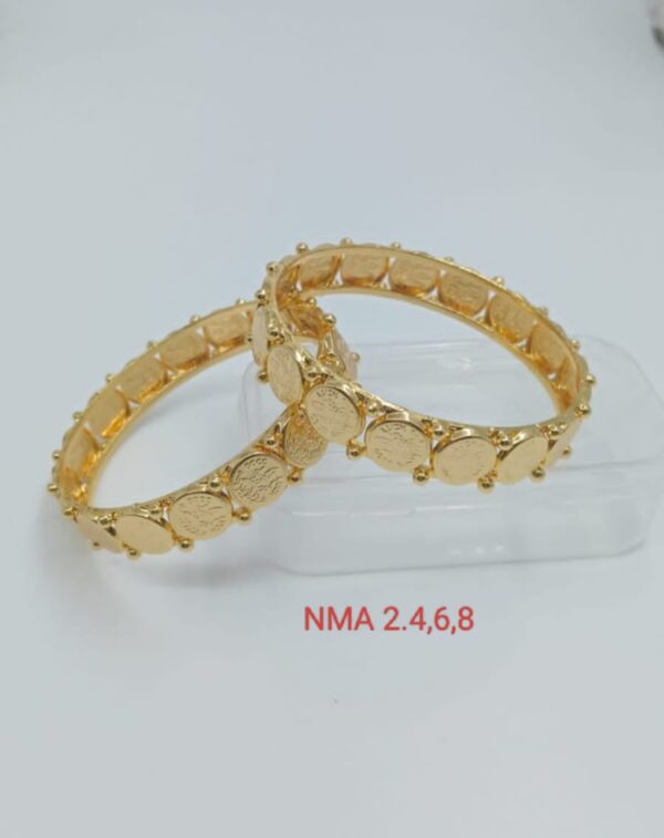 One gram gold traditional Laxmi Coin bangles
