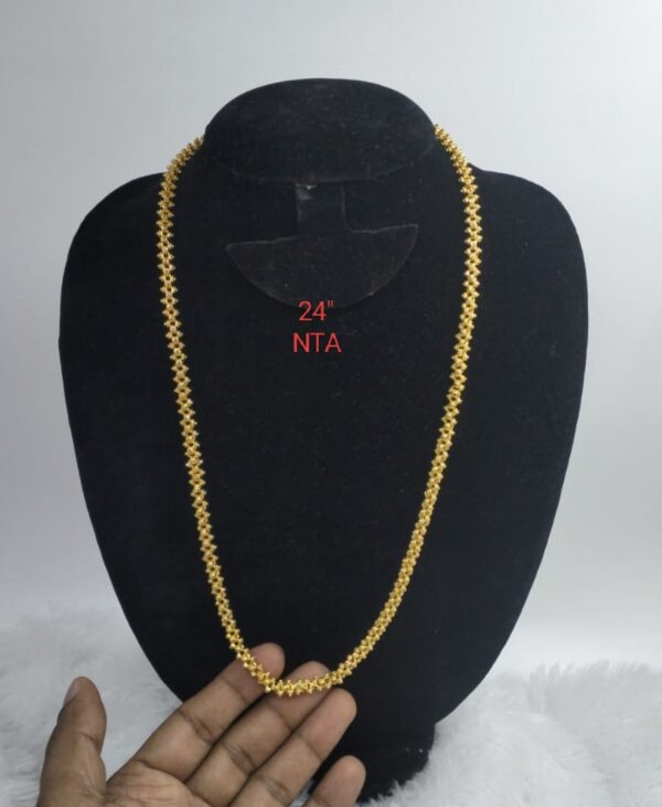 Premium quality One gram gold 24 inch Gajri chain 