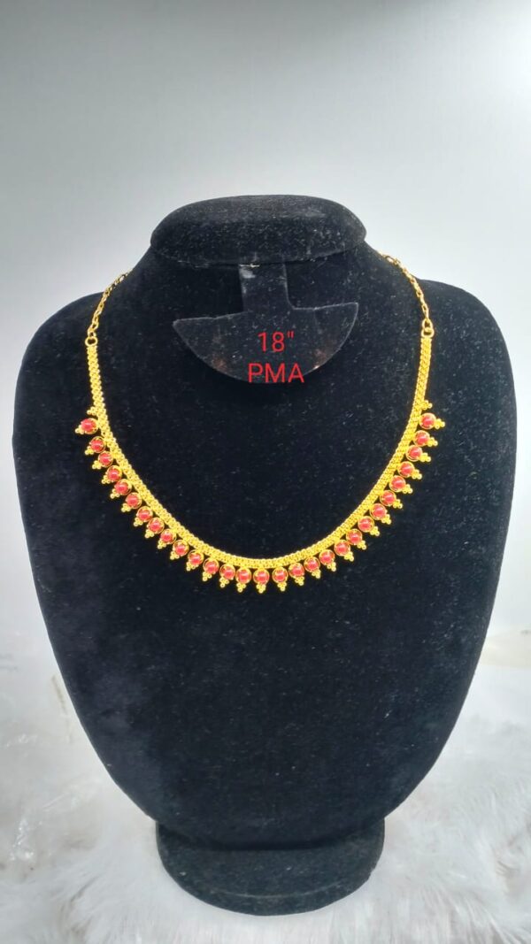 Premium quality One gram gold Coral necklace