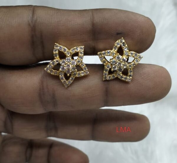 Premium quality One gram gold AD ear rings