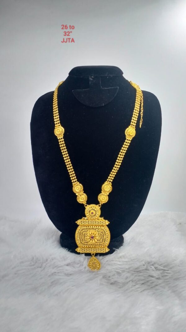 Premium quality one gram gold long necklace