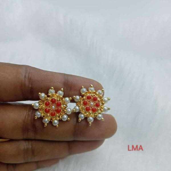 Premium quality One gram gold AD ear rings