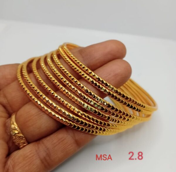 Premium quality One gram gold Thin bangles 8 in 1 set