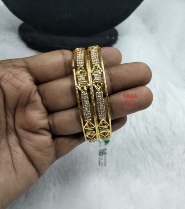 Premium quality One gram gold Stone work bangles